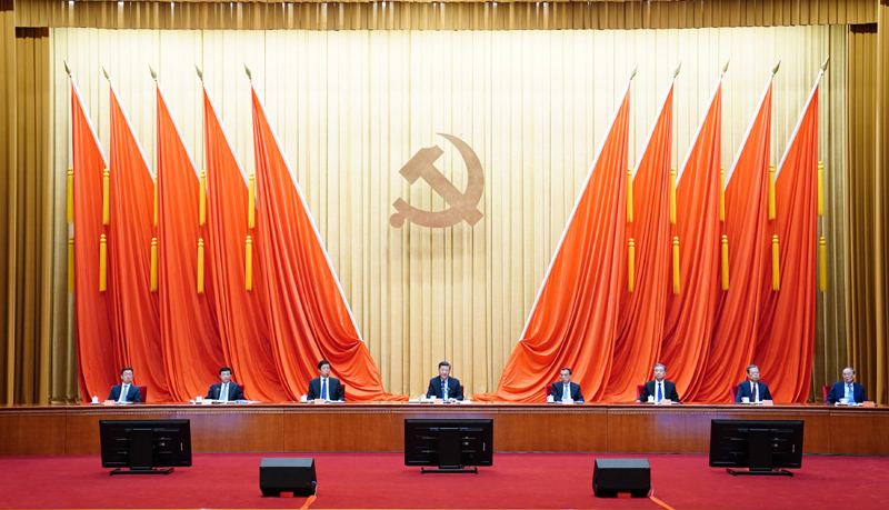 2月20日，黨史學(xué)習(xí)教育動(dòng)員大會(huì)在北京召開。中共中央總書記、國家主席、中央軍委主席習(xí)近平出席會(huì)議并發(fā)表重要講話。新華社記者 翟健嵐 攝